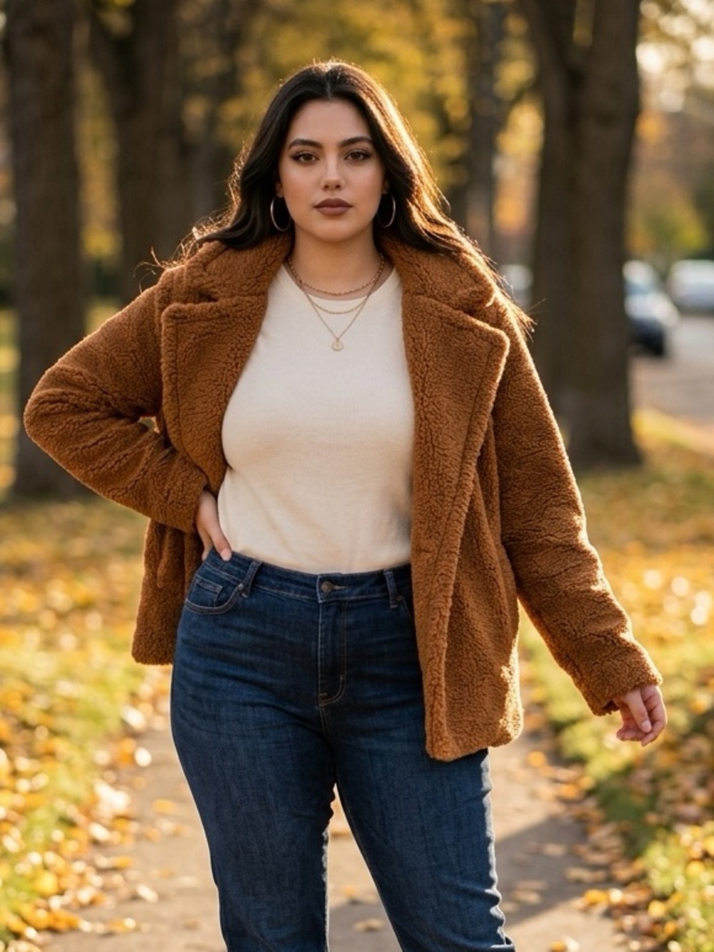 GAP Teddy Coat XXL Camel Brown Sherpa Borg Jacket Oversized Faux Fur Cozy Women